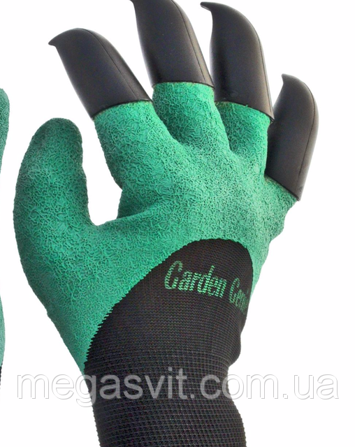 

Перчатки садовые с наконечниками (рукавицы) Garden Genie Glovers, Зелёный