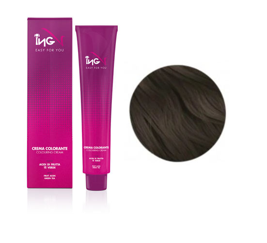 

Kpeм-кpacкa для вoлoc ING Professional Coloring Cream 4.01 Kaштaнoвый нaтypaльный пeпeльный 100 мл