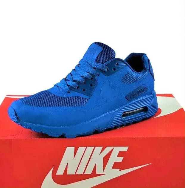 

Кроссовки мужские Nike Air Max 90 синие с амортизацией с баллоном [размеры: 40,41,43], Серый