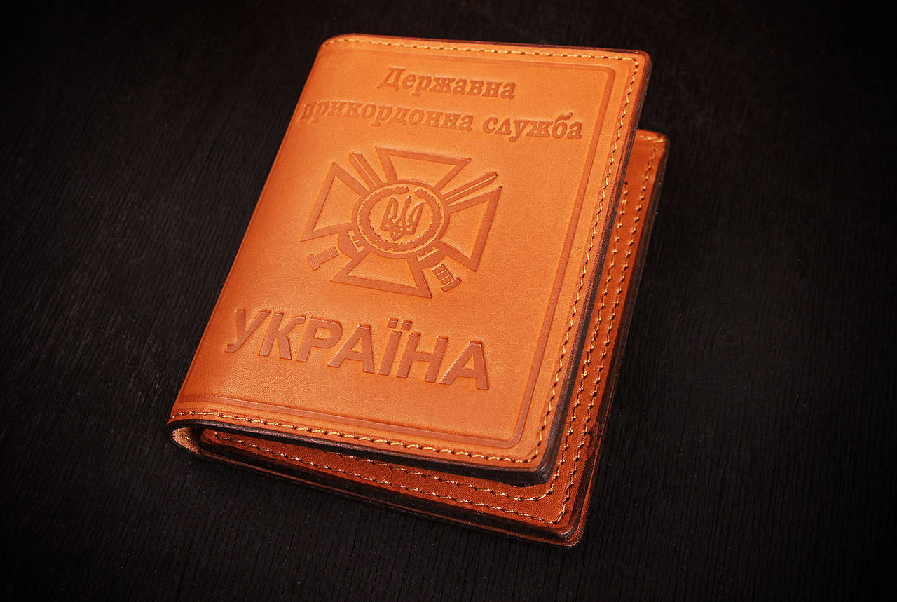 

Обложка на удостоверение пограничника, Кожа