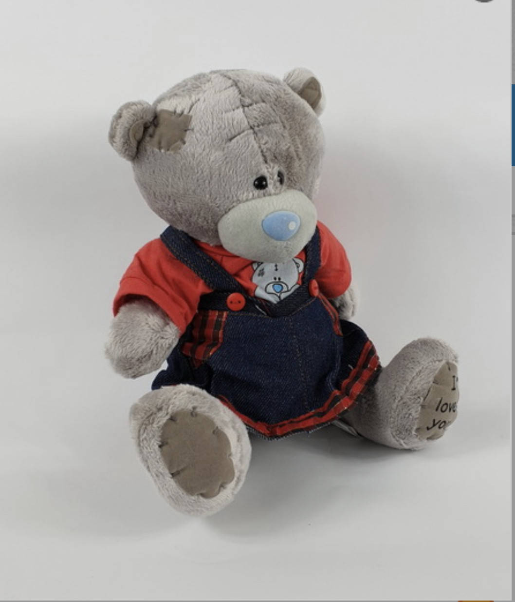 

Мягкая игрушка Мишка teddy в платье,22 см, Серый