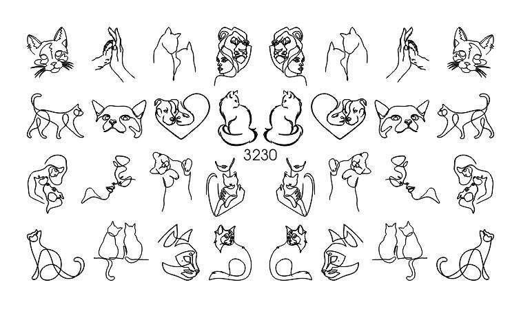 

Водные наклейки для дизайна ногтей слайд-дизайн, ассортимент 10000 видов, Разные цвета