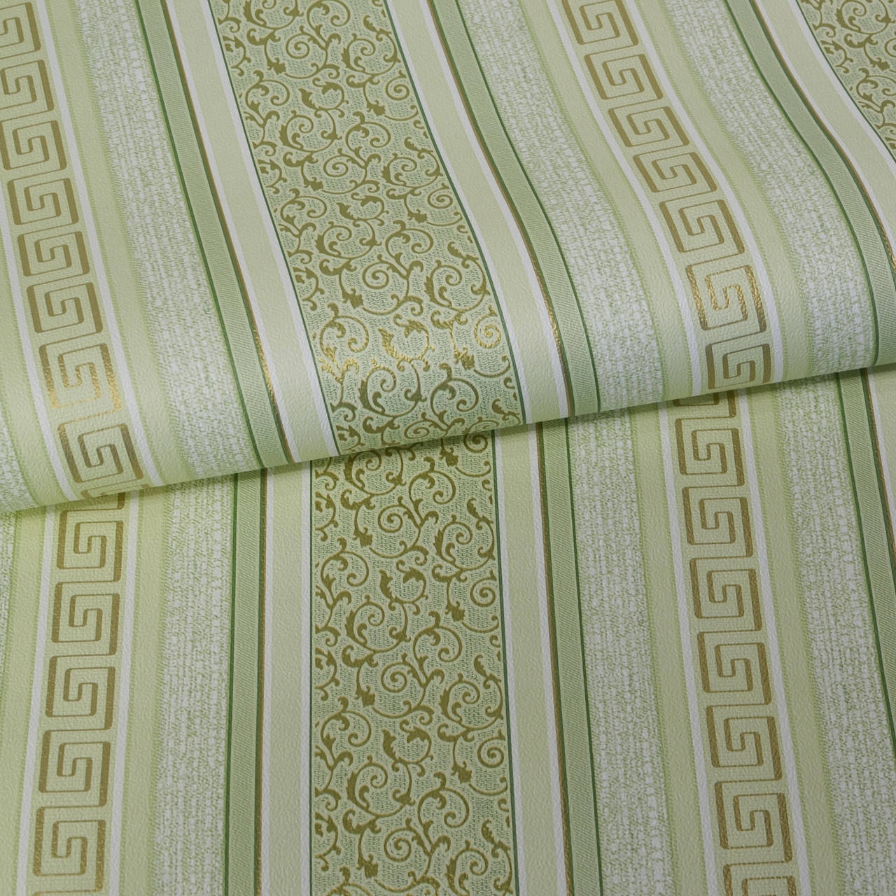 

Обои для стен бумажные зеленая оливка полоса без подбора 0,53*10м,, Зелёный