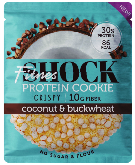 

Протеиновое печенье FitnesSHOCK Crispy Кокос-Гречка (30 грамм)