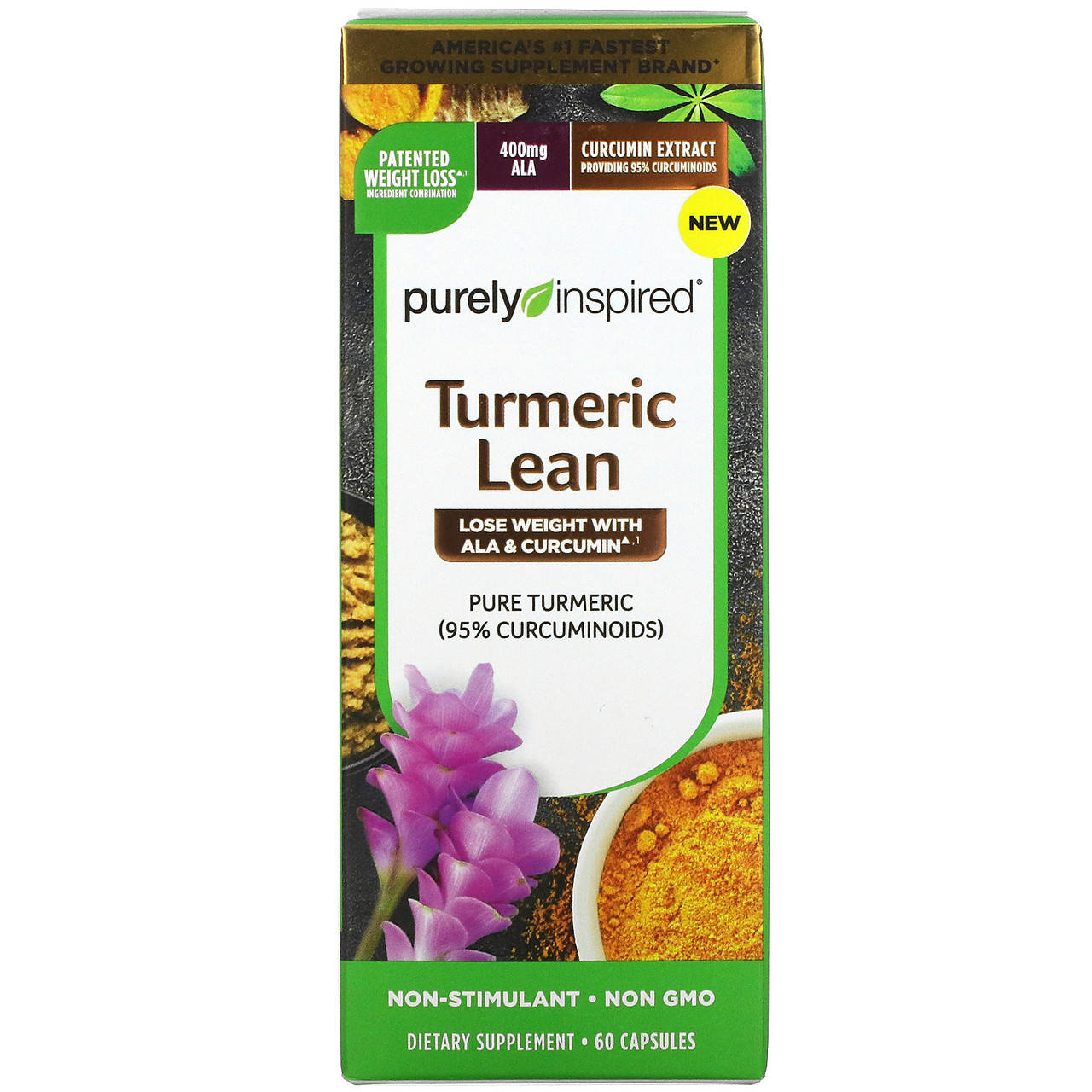 

Purely Inspired, Turmeric Lean, куркума, 60 капсул - Оригинал