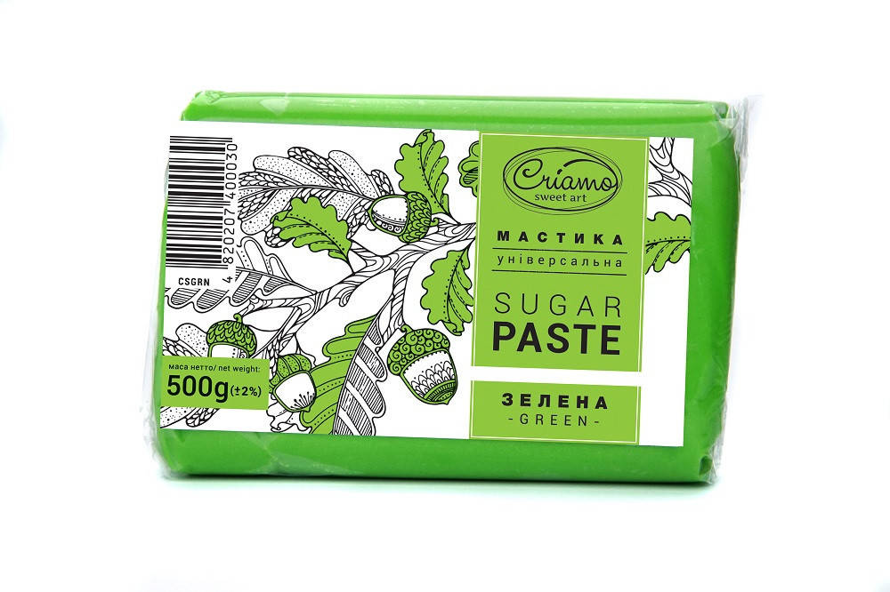 

Мастика для тортов Criamo обтяжка 0.5 кг Зеленая