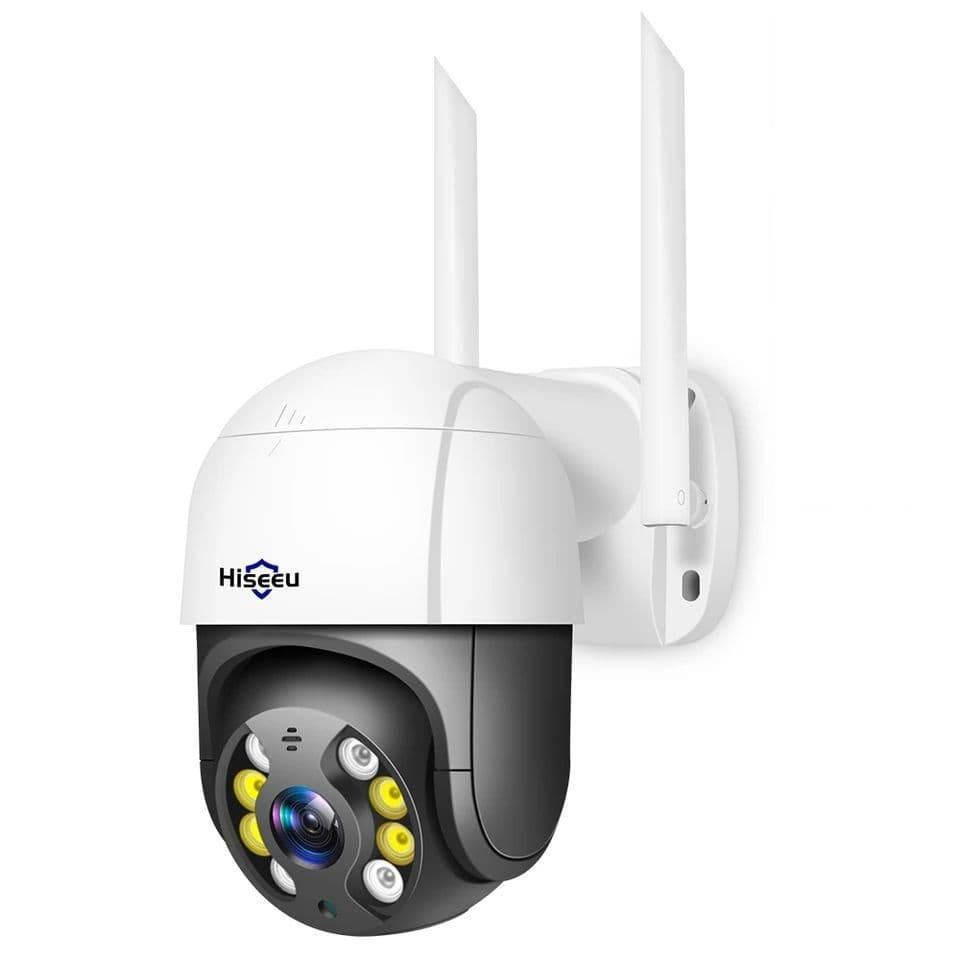 

Наружная поворотная IP WiFi камера Hiseeu WHD813B 1536P. iCSee