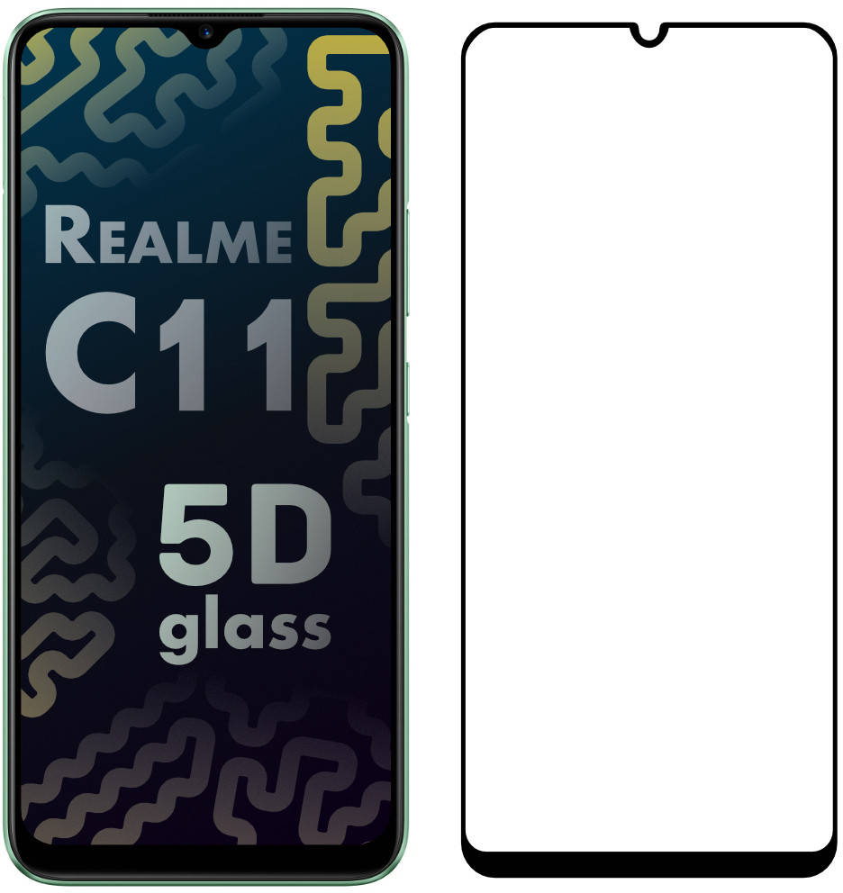 

5D стекло Realme C11 (Защитное Full Glue) (Реалми С11)