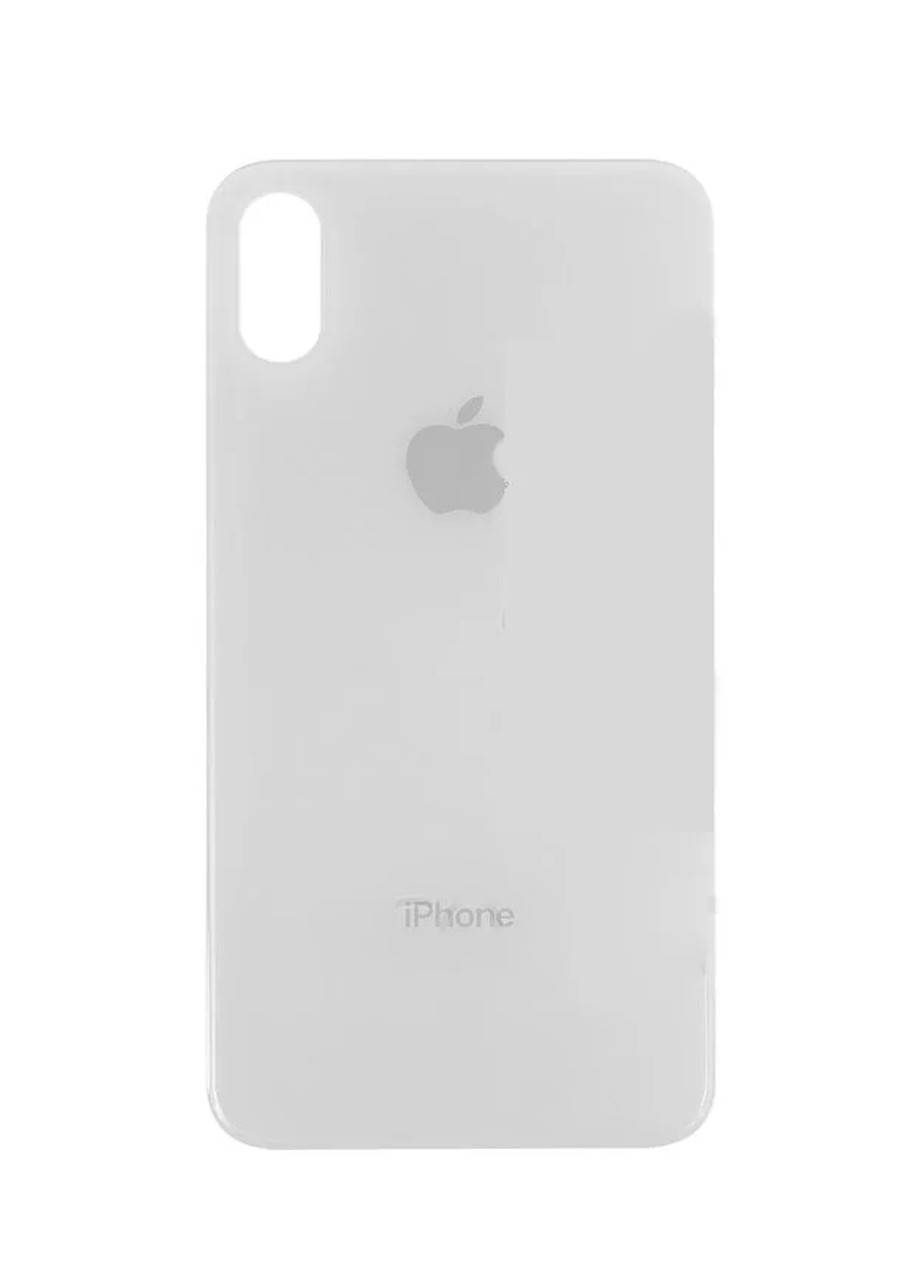 

Стекло защитное на заднюю панель цветное глянцевое для iPhone X/Xs White, Белый