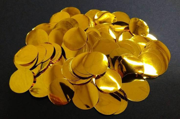 

Конфетти кружочки ЗОЛОТО (10 грамм в упаковке)