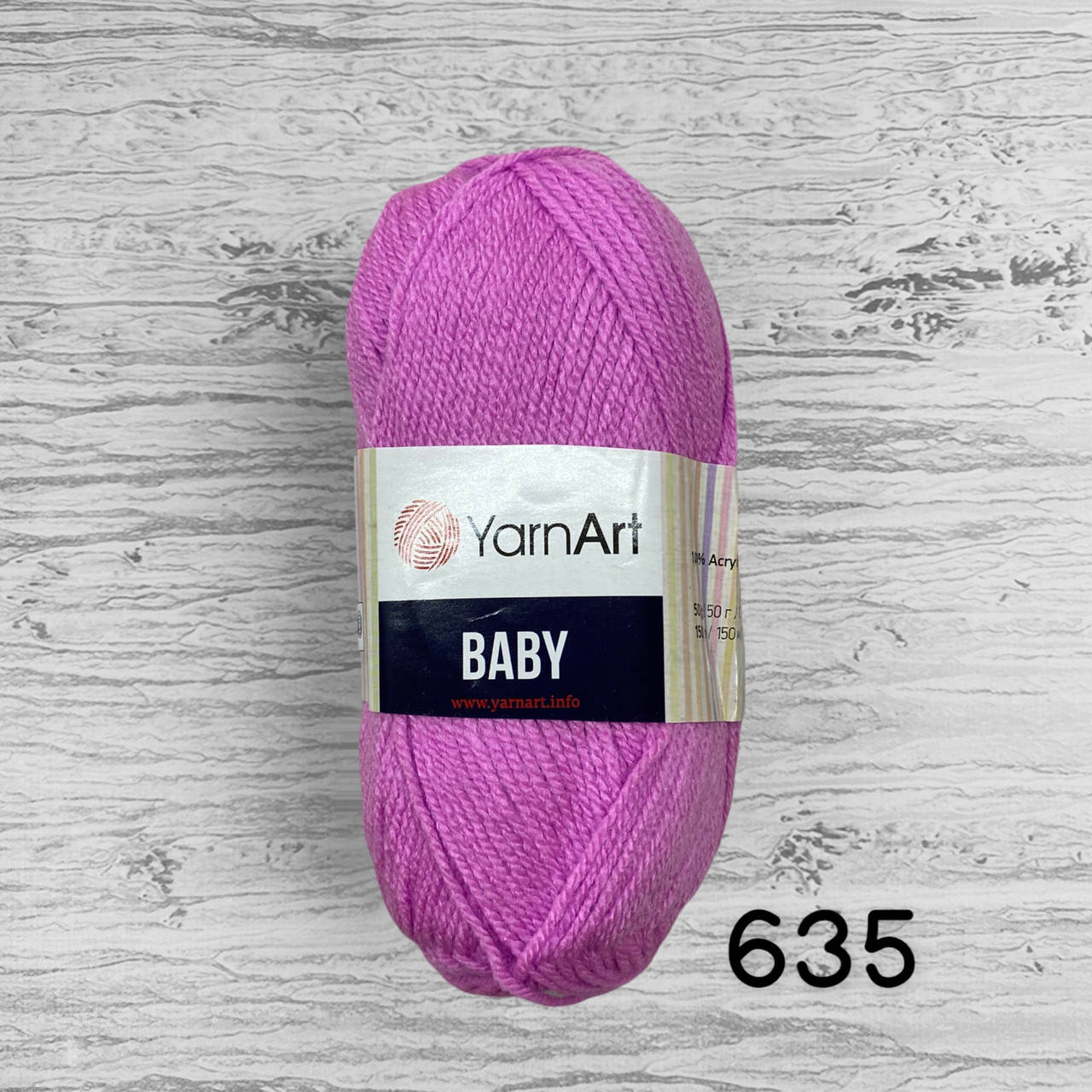 

Акрилова пряжа YarnArt Baby / ЯрнАрт бебі 635, троянда