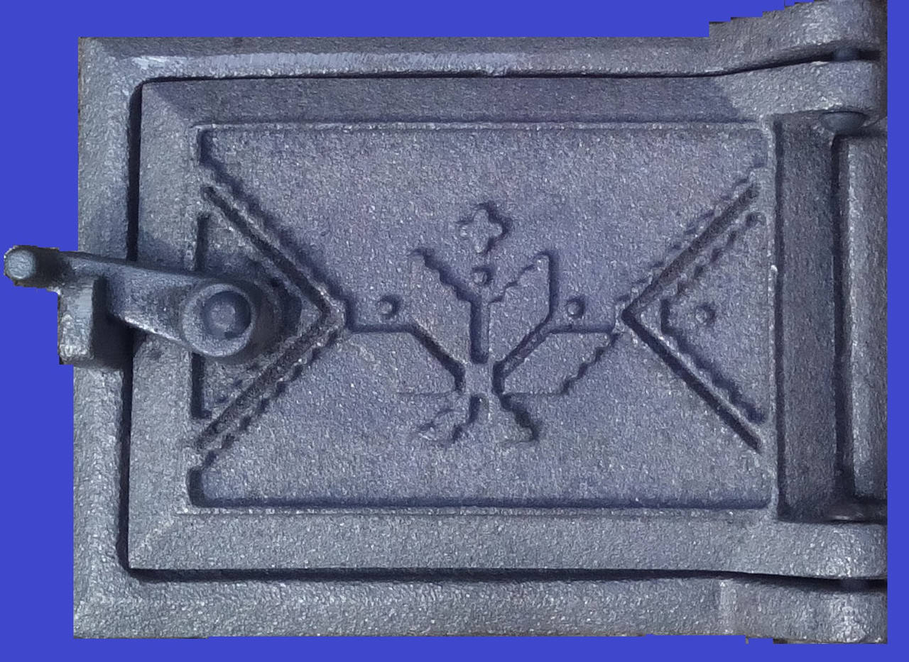 

Дверка чугунная сажетруска "Вышиванка" 120*160мм (вес - 2 кг)