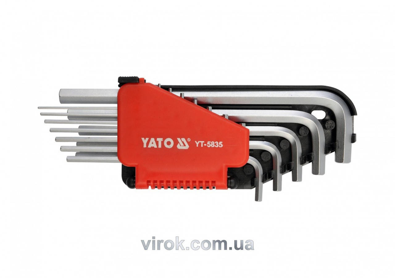 

Набор ключей шестигранных Г-образных дюймовых YATO 1/16"-3/8" 12 шт YT-5835