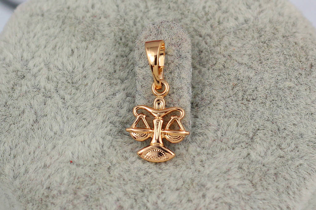 

Кулон зодиак Xuping Jewelry весы 1,2 см золотистый
