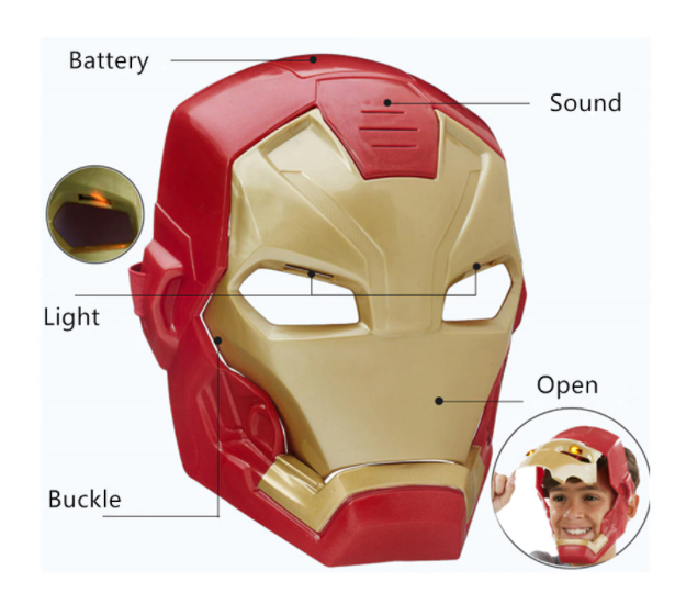 

Маска шлем Железного человека с подсветкой Aurora