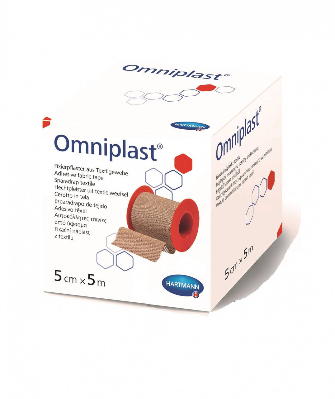 

Omniplast / Омнипласт - фиксирующий пластырь из текстильной ткани 5 см х 5 м