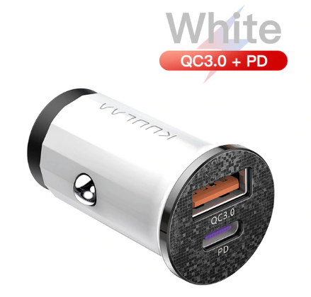 

Автомобильное зарядное устройство адаптер KUULAA KL-CD09-P USB/type-C 3A QC 3.0 PD 4.0 42Вт Цвет Белый