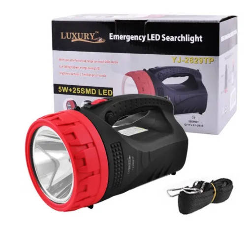 

Походный аккумуляторный фонарик YJ-2829TP 5W+25led прожектор + 3 режима, Черный