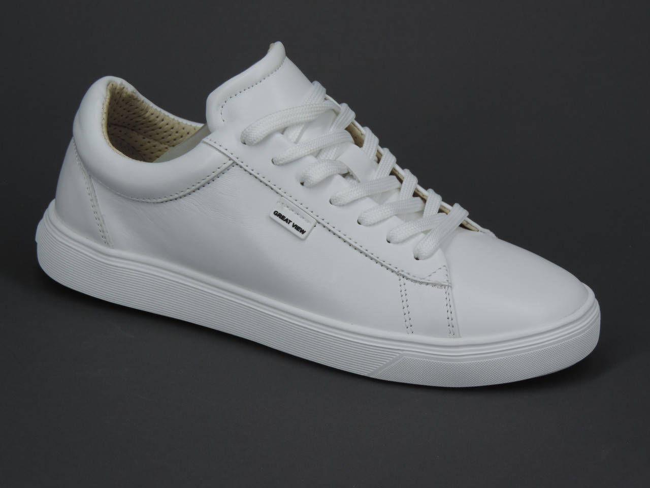 

Кеды модные женские натуральная кожа белые 37, Белый