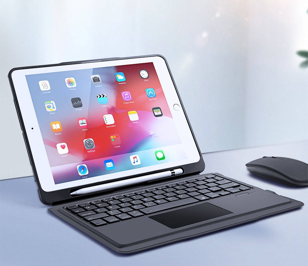 

Чехол клавиатура DUX DUCIS Bluetooth Keyboard Touchpad для Apple iPad 8 10.2'' / iPad 7 10.2'' Black, Черный