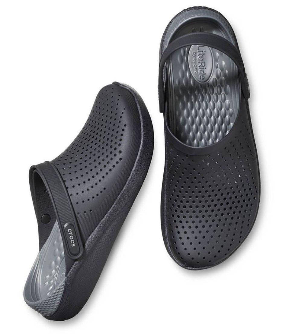 

Сабо Crocs LiteRide Clog Black Smoke Grey Mens оригинал, Черный