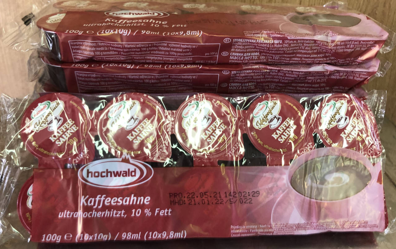 

Сливки порционные Hochwald 10%