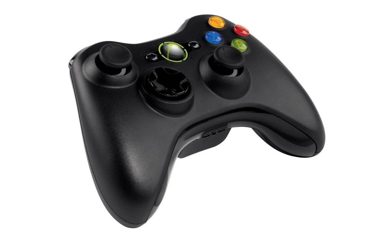 

Джойстик игровой геймпад беспроводной XBOX360, Черный