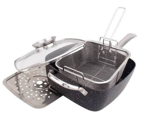 

Жаровня-Пароварка-Фритюрница квадратная.Мраморное покрытие Edenberg EB-12111