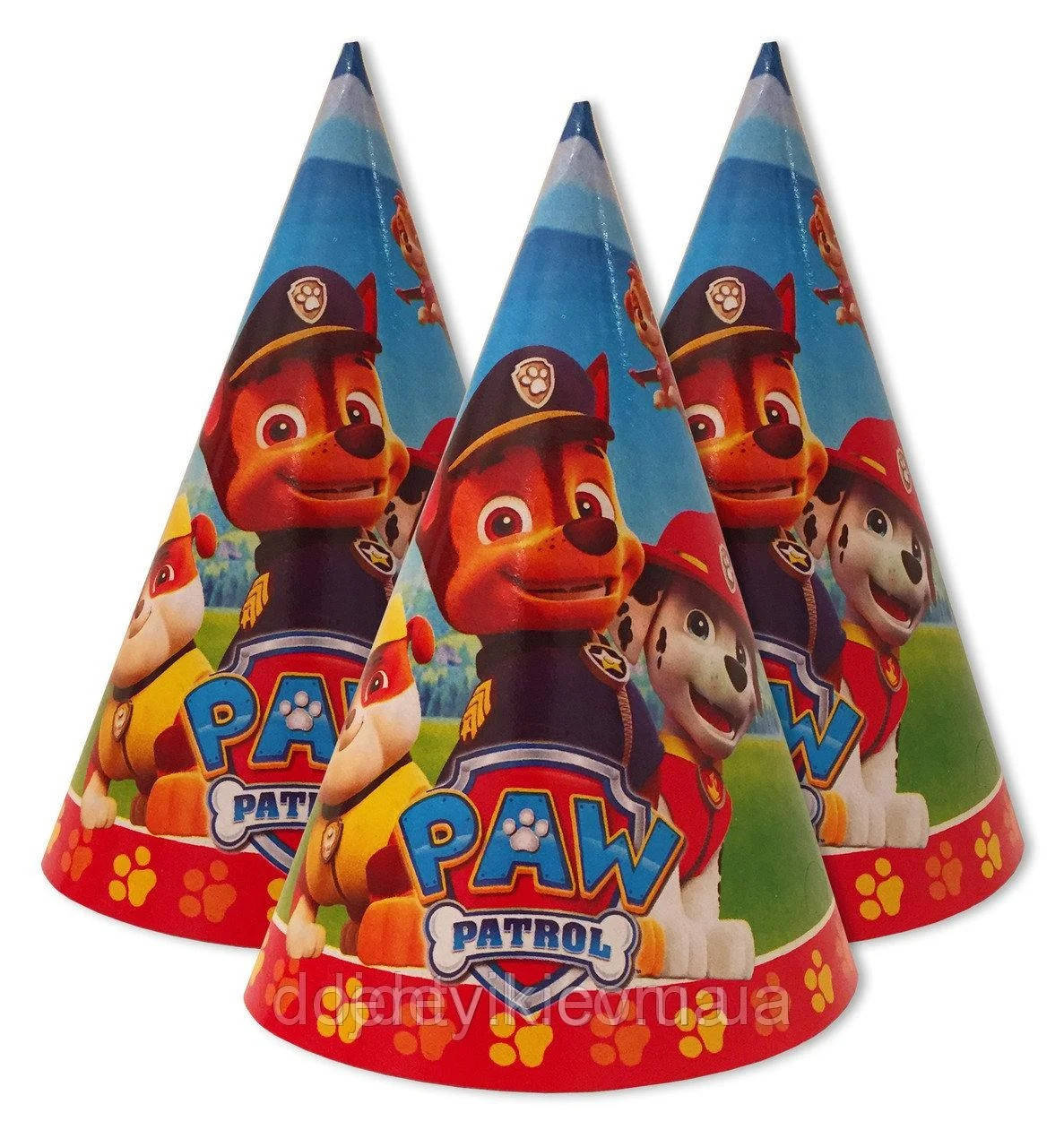 

Колпачки, Щенячий патруль праздничные карнавальные 16 см (1шт)-