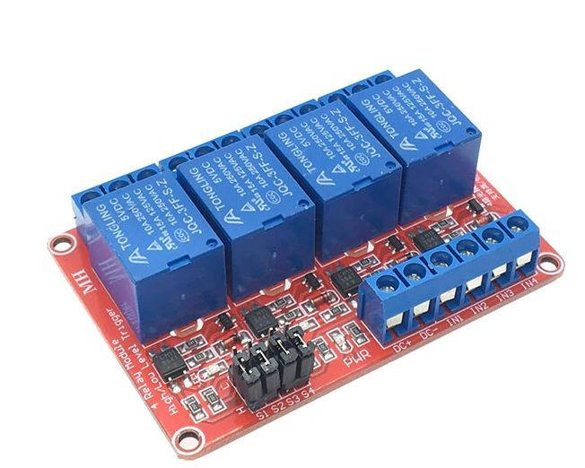 

Модуль реле 4х-канальный 5V с переключателем H/L для Arduino