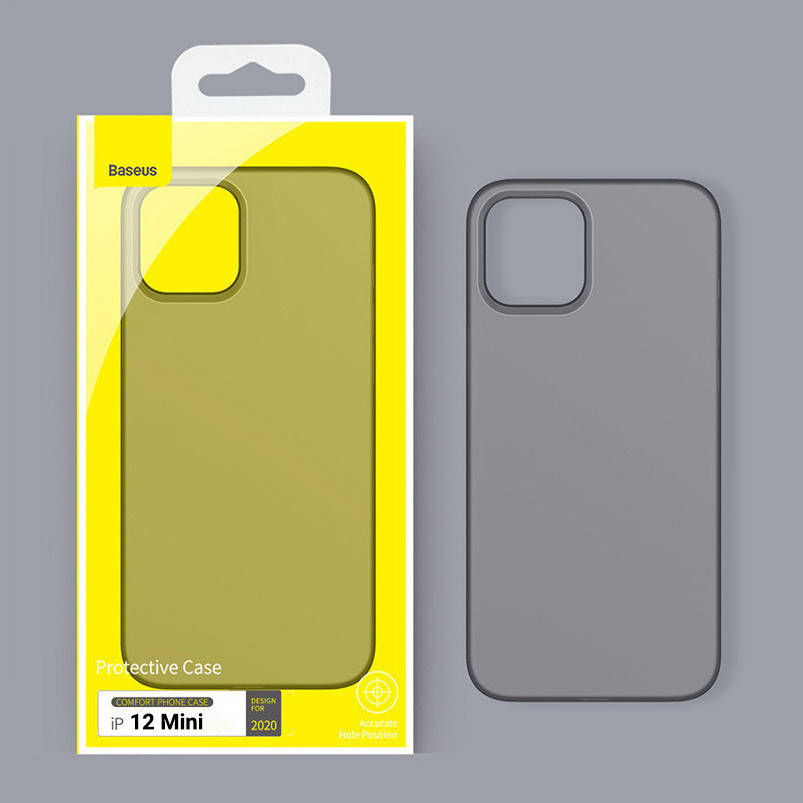 

Baseus ультратонкий твердый чехол панель Protective Case на iPhone 12 Mini Прозрачный черный