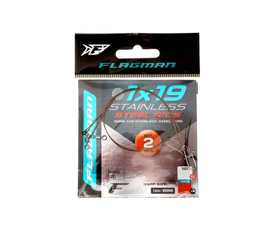 

Поводок Flagman X19 10кг 30см, Коричневый