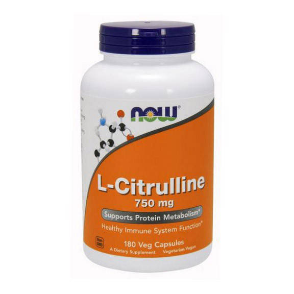 

Цитрулин аминокислота NOW Foods L-Citrulline 750 mg 180 вег. капсул