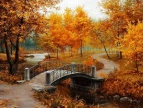 

Алмазная мозаика "Золотая осень", 30*40см, без рамки, в кор. 40*8*5см