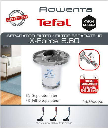 

Фильтр для беспроводных пылесосов Rowenta XFORCE FLEX 8.60 (ZR009006) RH9638WO RH9690WO