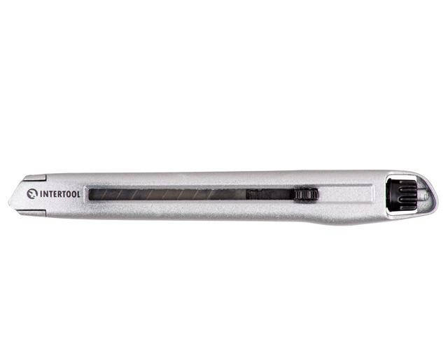 

Нож металлический усиленный лезвие 9 мм Intertool HT-0509