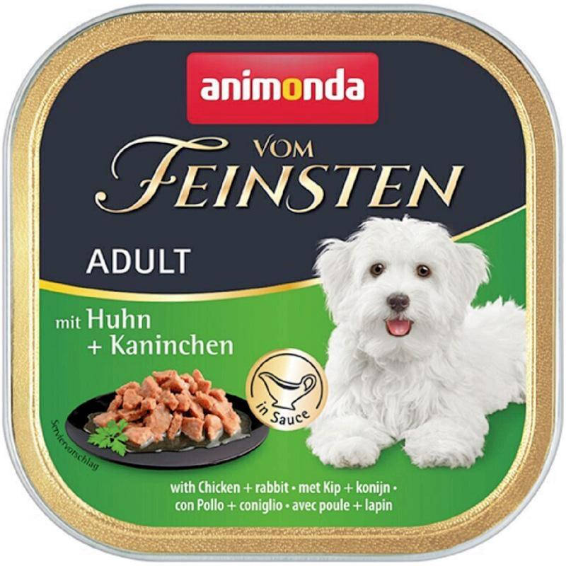 

Вологий корм для дорослих собак Animonda Vom Feinsten Adult в соусі курка та кролик 150 г