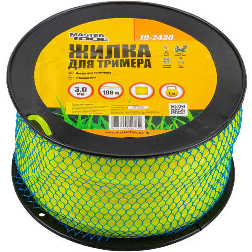 

Леска для триммера, мотокосы, бензокосы 3 мм, 108 м, квадрат Mastertool (19-2430)