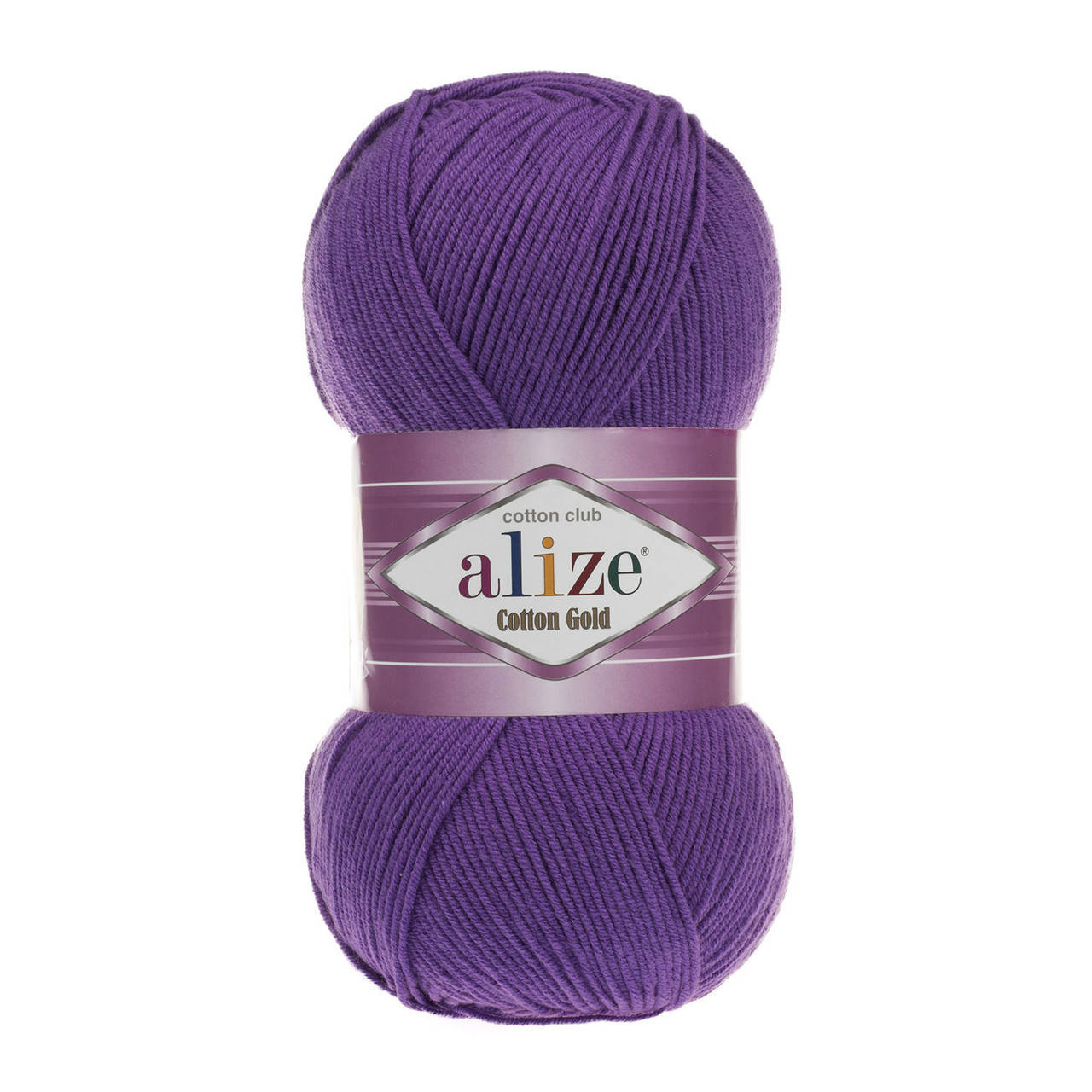 

Alize Cotton Gold (Ализе Коттон Голд) № 44 фиолетовый (Пряжа хлопок, нитки для вязания)