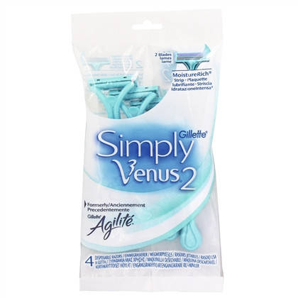 

Gillette Simply Venus 2 Einweg-Rasierer - Одноразовые бритвы 4 шт.