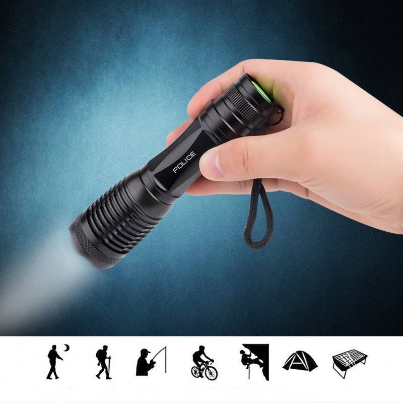 

Фонарик тактический POLICE 158000W BL-1831-T6, ручной фонарь аккумуляторный
