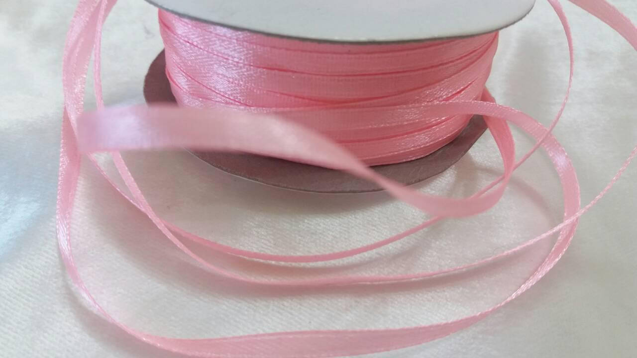 

Лента атласная, ширина 3 мм. Розовая. №6, Розовый