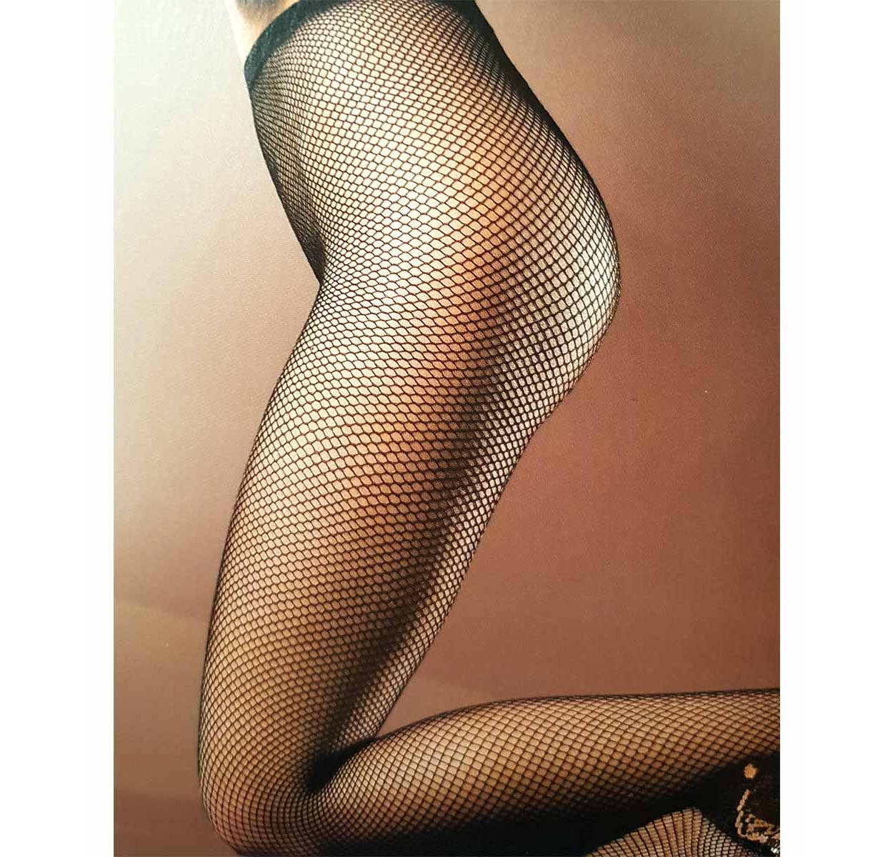 

Колготы женские бесшовные в мелкую сетку 20 Den LORES CABARET Италия черный nero 1/2 (S/M). Черный