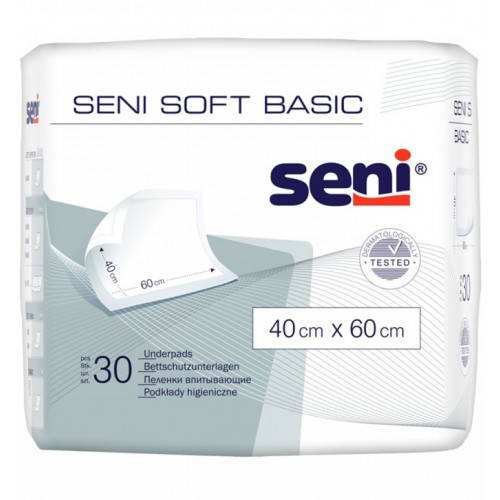 

Гигиенические пеленки Seni Soft Basic (40 х 60) 30 шт (серая пачка)