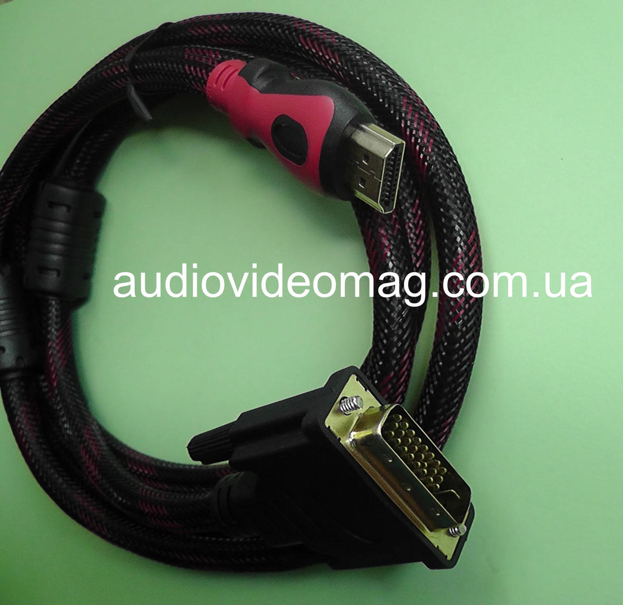

Кабель HDMI - DVI-D (24+1), длина 1.5 метра, Красный