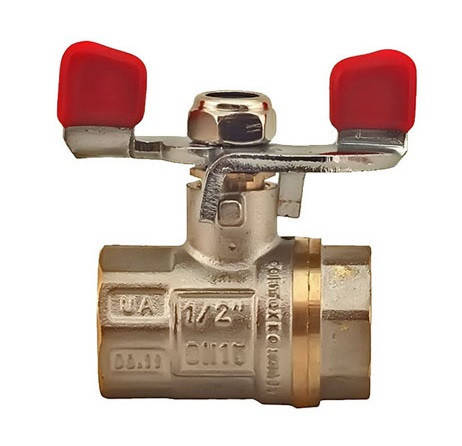 

Кран 1/2" латунный шаровый Г.Г. бабочка WaterPro