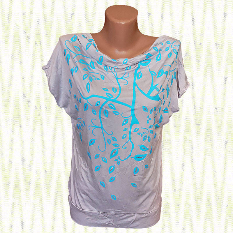 

Футболка женская трикотажная Model-13301 Светло-Серый