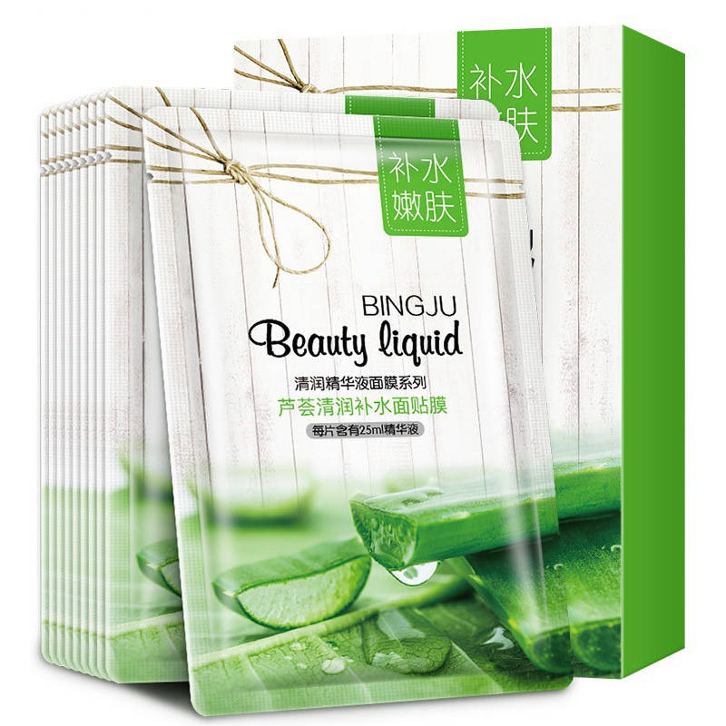 

Увлажняющая тканевая маска для лица с соком алое вера Bingju Beauty Liquid, 25г