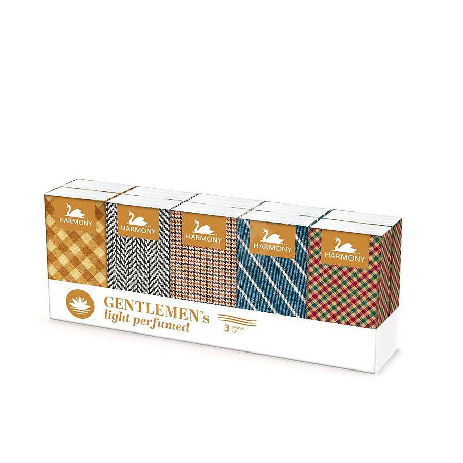 

Носовые платочки HARMONY GENTLEMEN'S 10X10 трехслойные