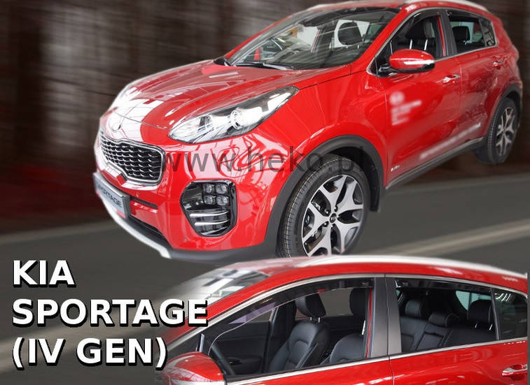 

Дефлекторы окон (вставные!) ветровики Kia Sportage 4 2016-2021 4шт., HEKO, 20169
